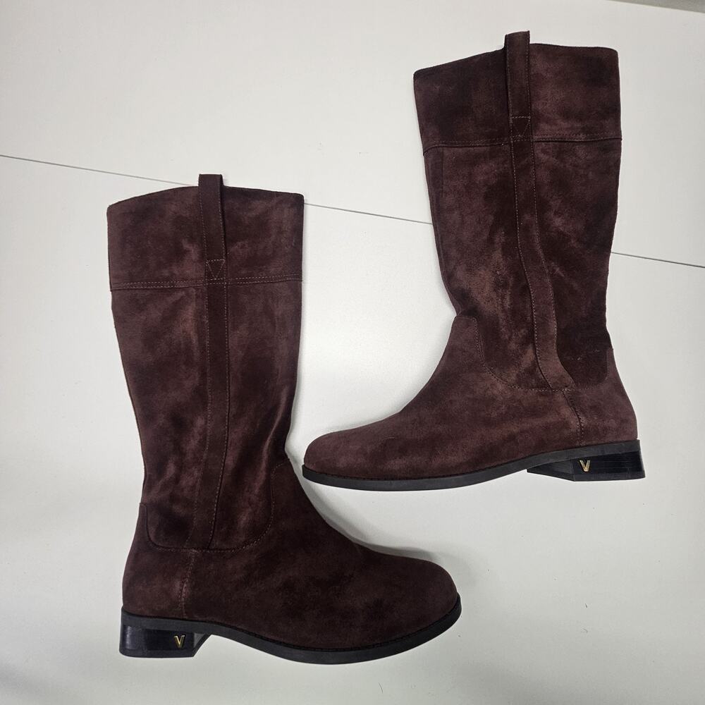 Vionic Women’s Burgundy Brown Suede Knee High Boots Size 9.5 Classic Capsule